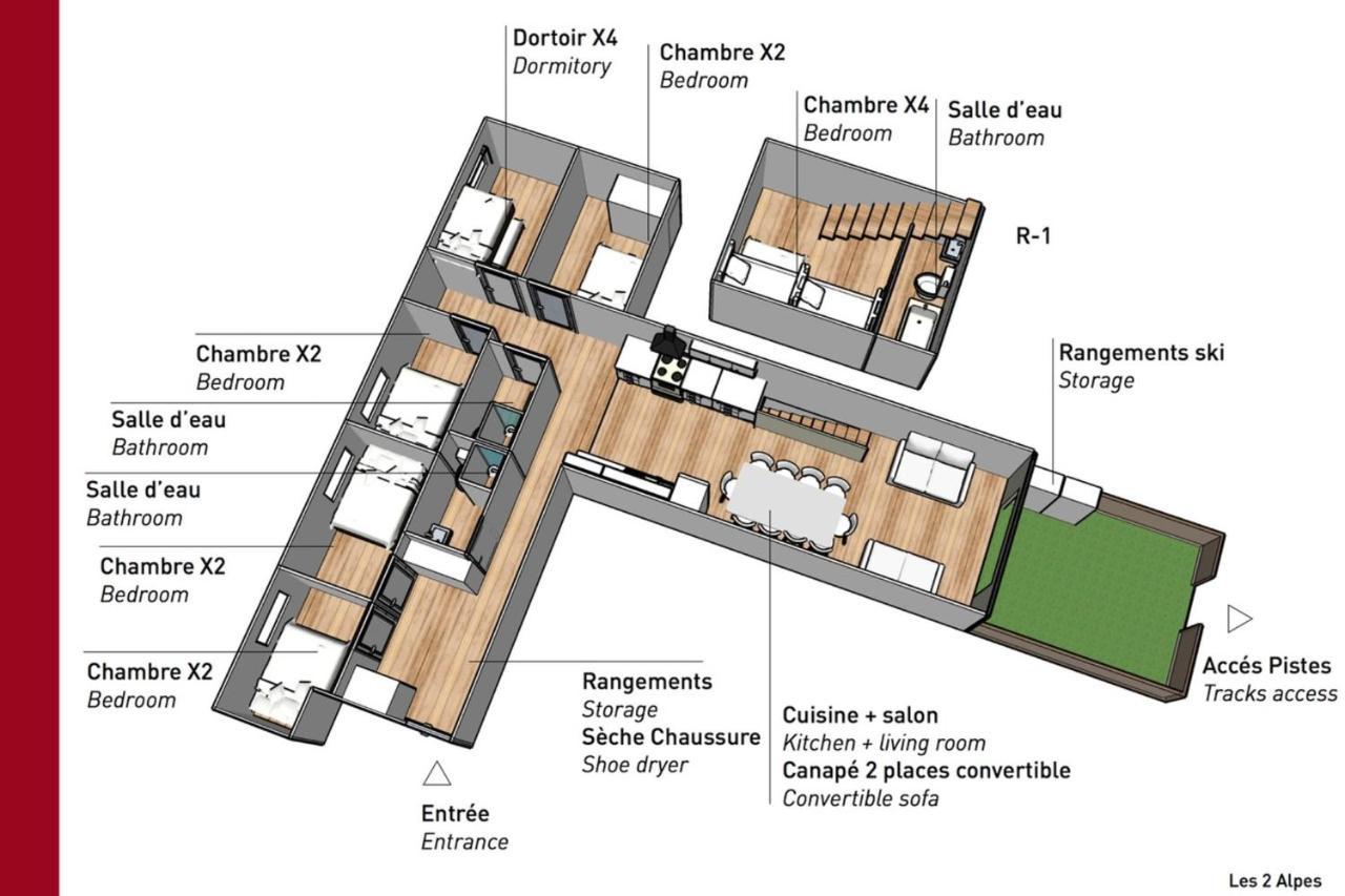 Appartement Edelweiss Skiopieds - Centre Station เลส์เดอซาลป์ ภายนอก รูปภาพ